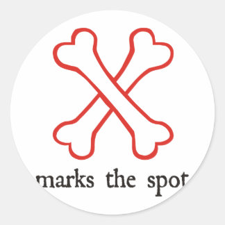 Sticker Rond X Marque l'endroit
