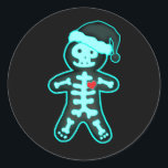 Sticker Rond X-Ray Gingerbread Homme Skeleton Christmas Nurse X<br><div class="desc">Chemise de raddest pour un technicien en radiologie en radiographie. Si vous êtes un Rad Tech vivant la Rad Life alors voici le tee - shirt de conception radiologique pour vous. Ce squelette de Rad donnant un pouce en haut ferait le cadeau parfait pour un technicien en radiographie.. tenue pour...</div>