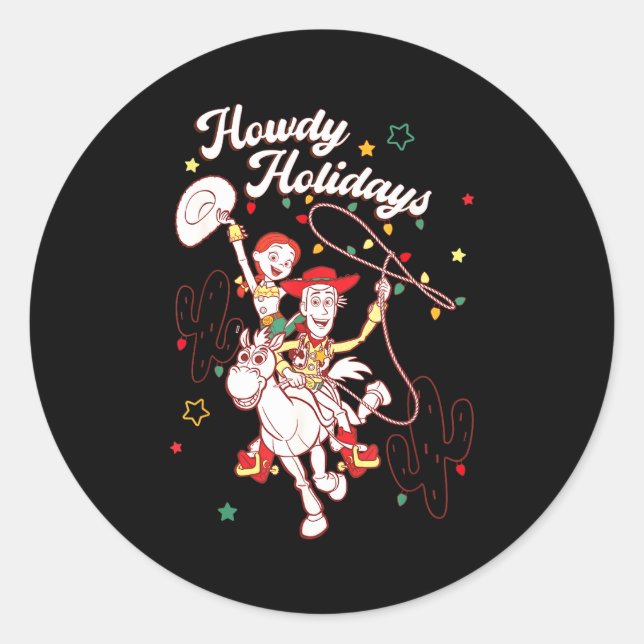 Sticker Rond Xar Christmas Howdy Holidays Friends  (Devant)