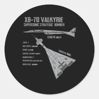 Sticker Rond Xb-70 Valkyrie
