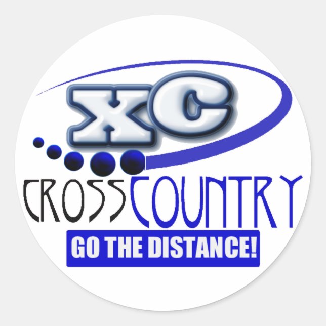 Sticker Rond XC MOTTO - Distance - PAYS (Devant)