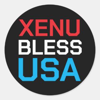 Sticker Rond Xenu bénisse les États-Unis