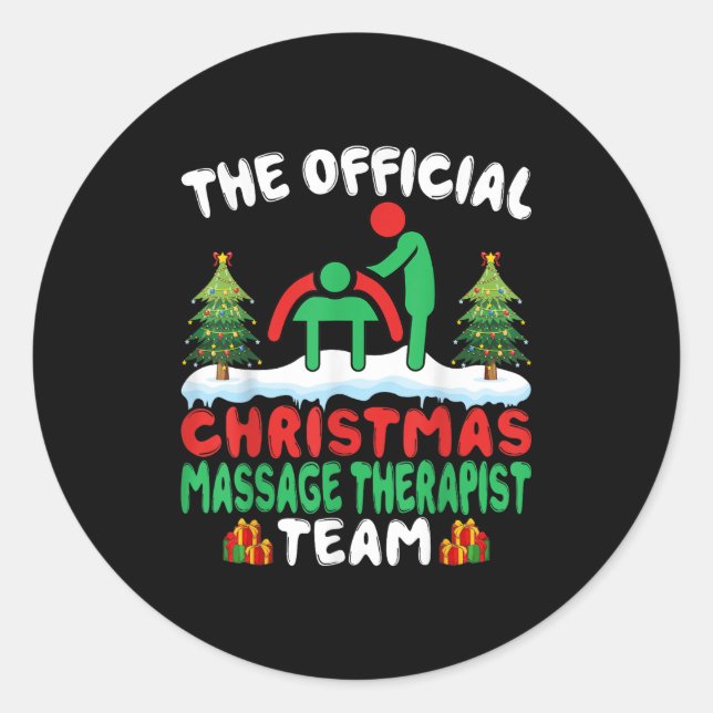 Sticker Rond Xmas Mage Therast Team - Mage Therapy Christmas  (Devant)