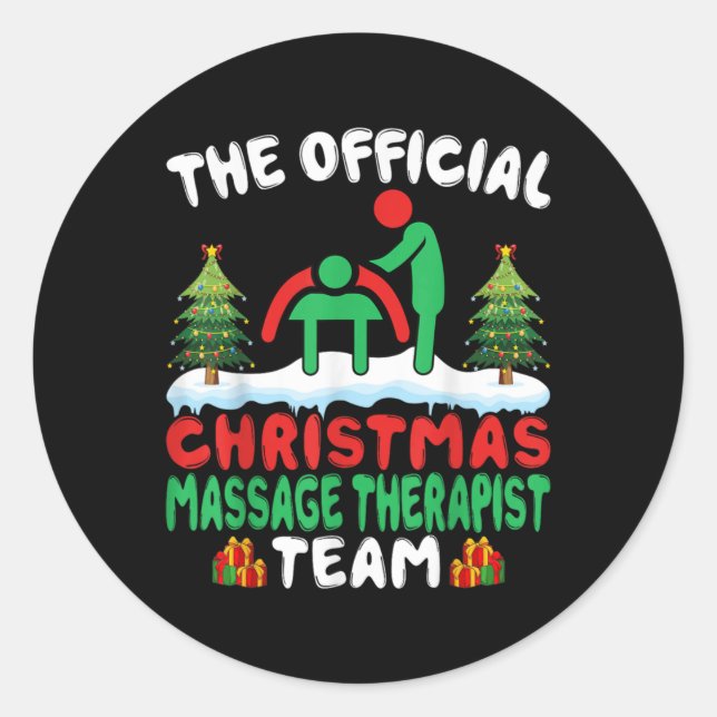 Sticker Rond Xmas Mage Therast Team Mage Therapy Christmas  (Devant)