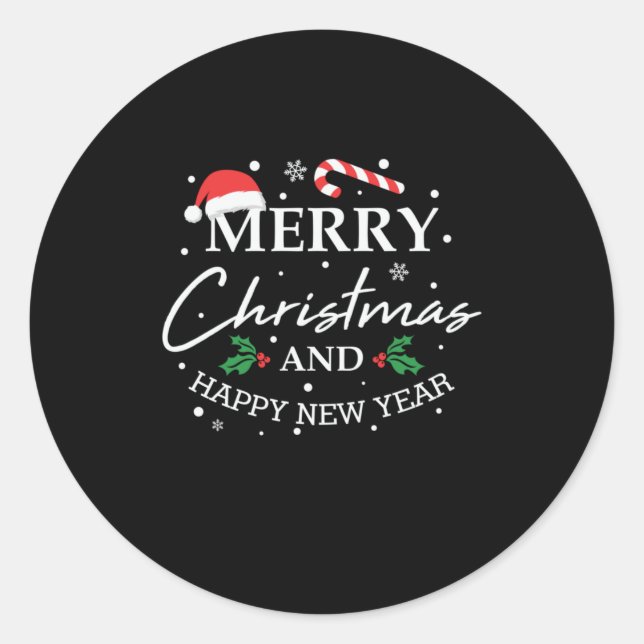 Sticker Rond Xmas Merry (Devant)