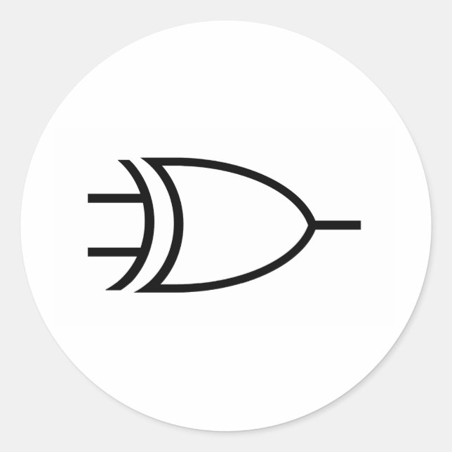 Sticker Rond Xor Gate (Devant)