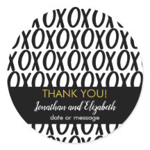 XOXO Embrasse Merci noir blanc
