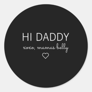 Sticker Rond Xoxo Fun Saint-Valentin Annonce de Grossesse T S