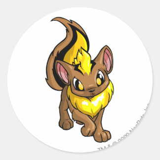 Sticker Rond Xweetok jaune