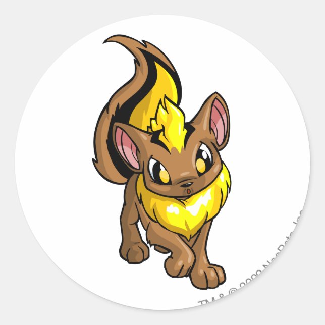 Sticker Rond Xweetok jaune (Devant)