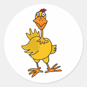Sticker Rond XX- Poulet Hilarié