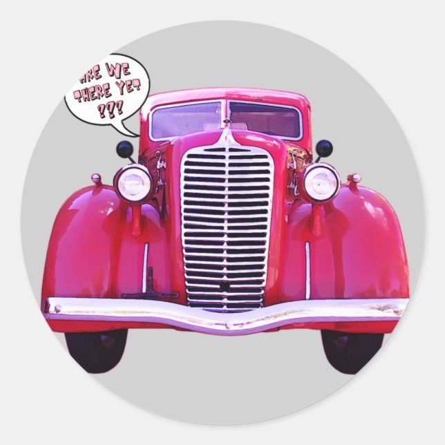Sticker Rond Y sommes-nous déjà ? (Devant)
