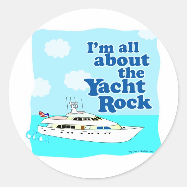 Sticker Rond Yacht Rock (Devant)