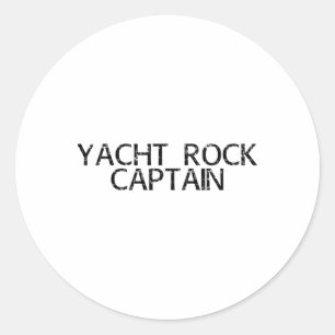 Sticker Rond Yacht Rock Capitaine Funny Bateau Sailor Party Car