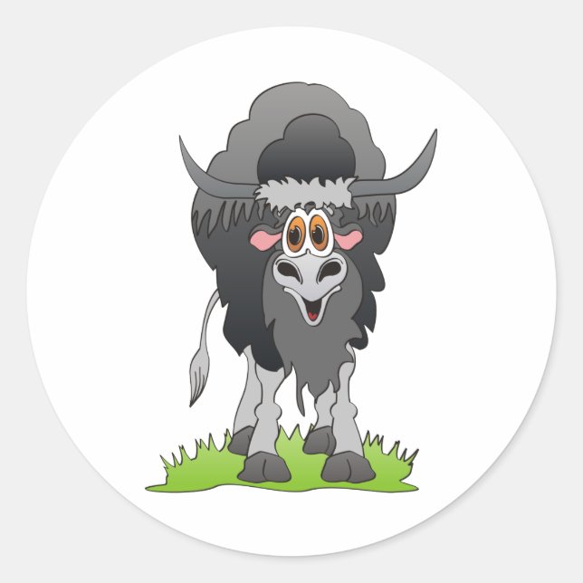 Sticker Rond Yak Black (Devant)