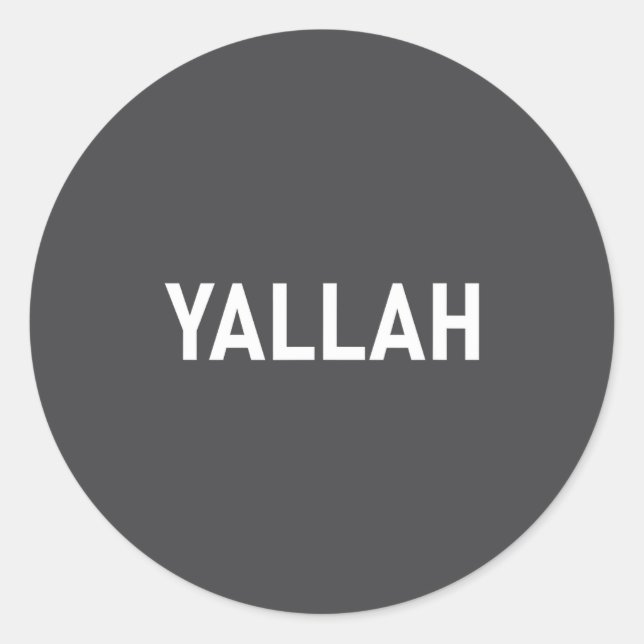 Sticker Rond Yallah, Arabic Words, Travel, Funny, Jokes, Sarcas (Devant)