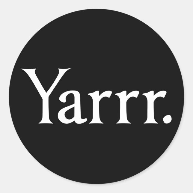 Sticker Rond Yarrr Pirate (Devant)