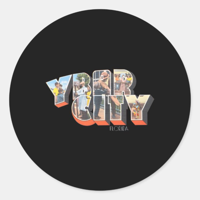 Sticker Rond Ybor City Floride Fl (Devant)