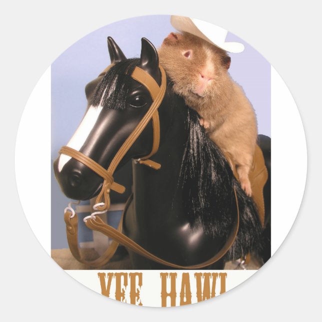 Sticker Rond YeeHAW Wilbur (Devant)