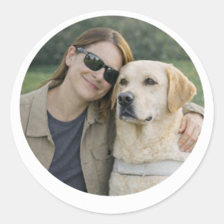 Sticker Rond Yellow Labrador Guide Dog Partnership –