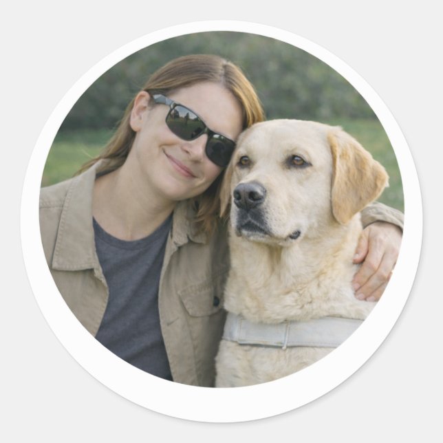 Sticker Rond Yellow Labrador Guide Dog Partnership – (Devant)
