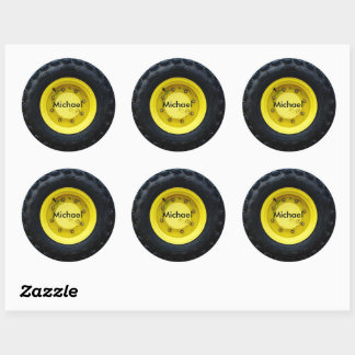 Sticker Rond yellow personalized