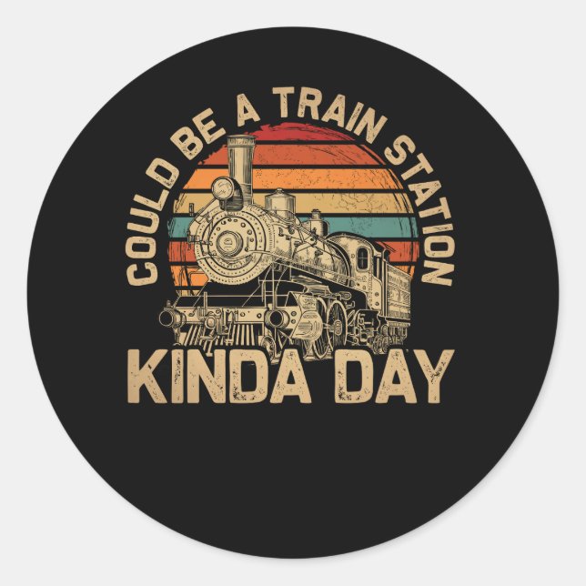 Sticker Rond Yellowstone Pourrait Être Une Gare Kinda Day Ye (Devant)