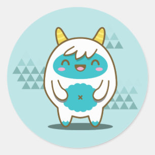 Sticker Rond Yeti