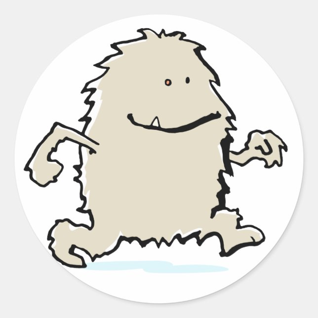 Sticker Rond yeti (Devant)