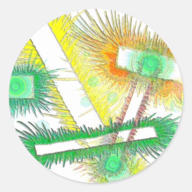 Sticker Rond Yeux Aliens 2 (Devant)