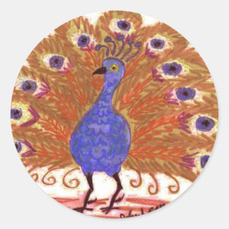 Sticker Rond Yeux de l'Inde (marron)