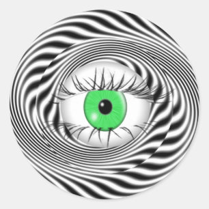 STICKER ROND YEUX HYPNOTIQUE - HYPNOTISTE