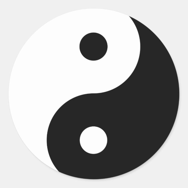 Sticker Rond Yin Yang (Devant)