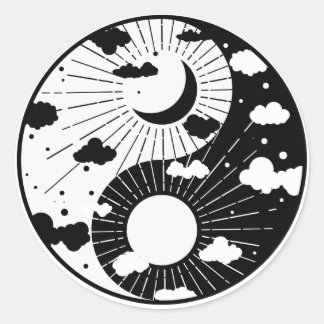 Sticker Rond Yin Yang