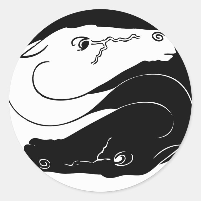 Sticker Rond yin yang (Devant)