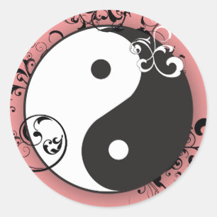 Sticker Rond Yin-Yang avec défilement
