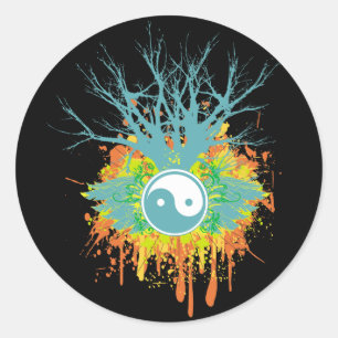 Sticker Rond Yin Yang Chaos