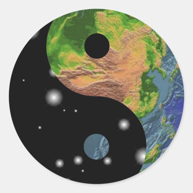 Sticker Rond Yin Yang Earth (Devant)