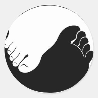 Sticker Rond Yin Yang Feet