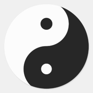 Sticker Rond Yin Yang grand