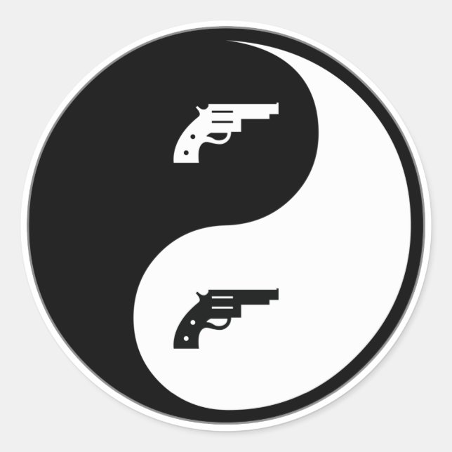 Sticker Rond Yin Yang Gun (Devant)