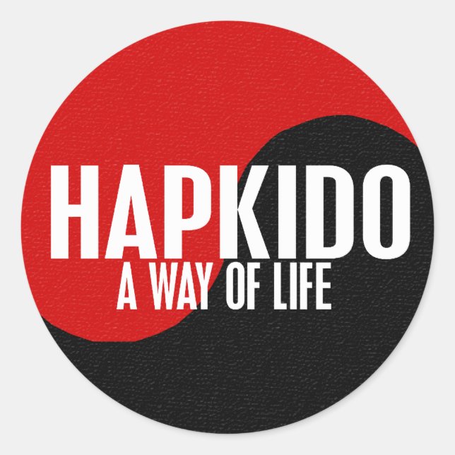 Sticker Rond Yin Yang HAPKIDO 1 (Devant)