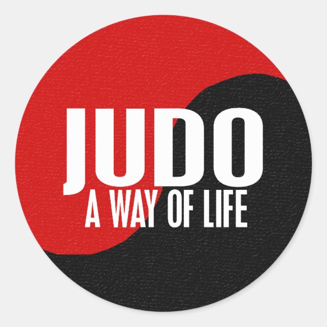 Sticker Rond Yin Yang JUDO 1 (Devant)