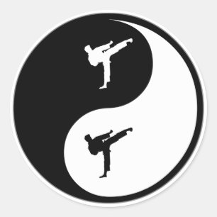 Sticker Rond Yin Yang Karate