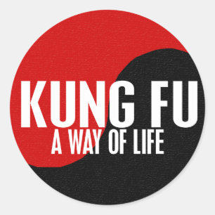 Sticker Rond Yin Yang Kung Fu 1