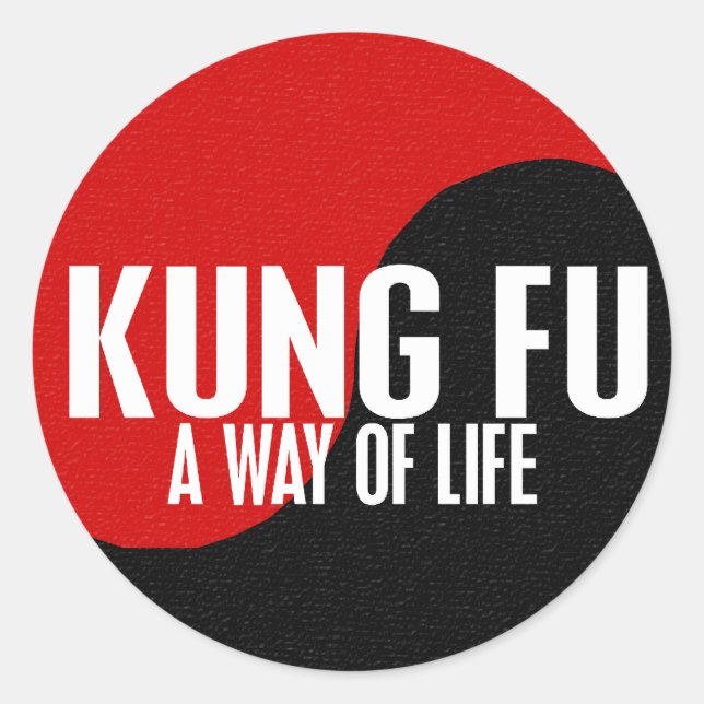 Sticker Rond Yin Yang Kung Fu 1 (Devant)