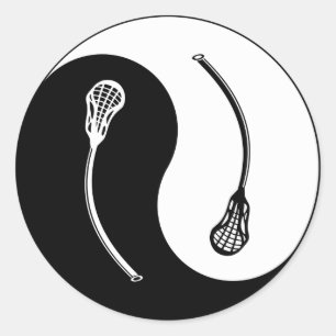Sticker Rond Yin Yang Lacrosse