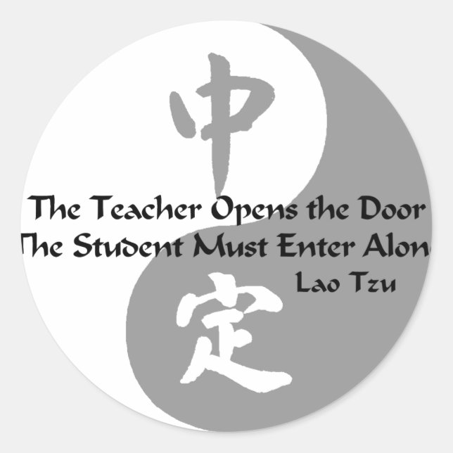 Sticker Rond Yin Yang - L'Enseignant (Devant)