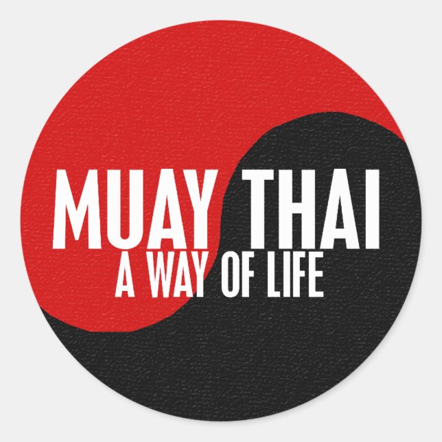 Sticker Rond Yin Yang Muay Thai 1 (Devant)