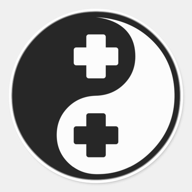 Sticker Rond Yin Yang Nursing (Devant)
